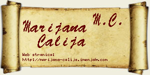 Marijana Čalija vizit kartica